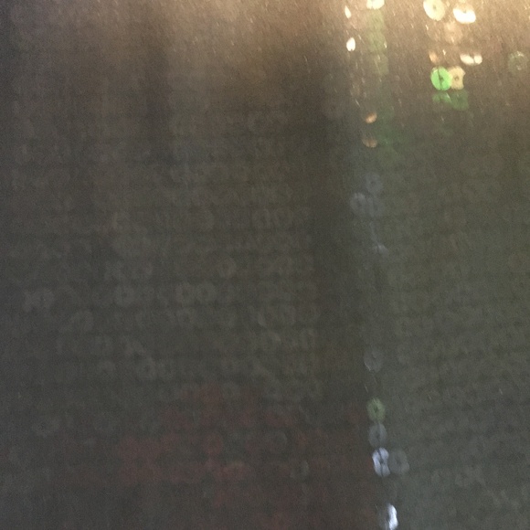 NWOT BADGLEY MICHKA BLACK SEQUINS TUNIC/TOP XS - Picture 5 of 8